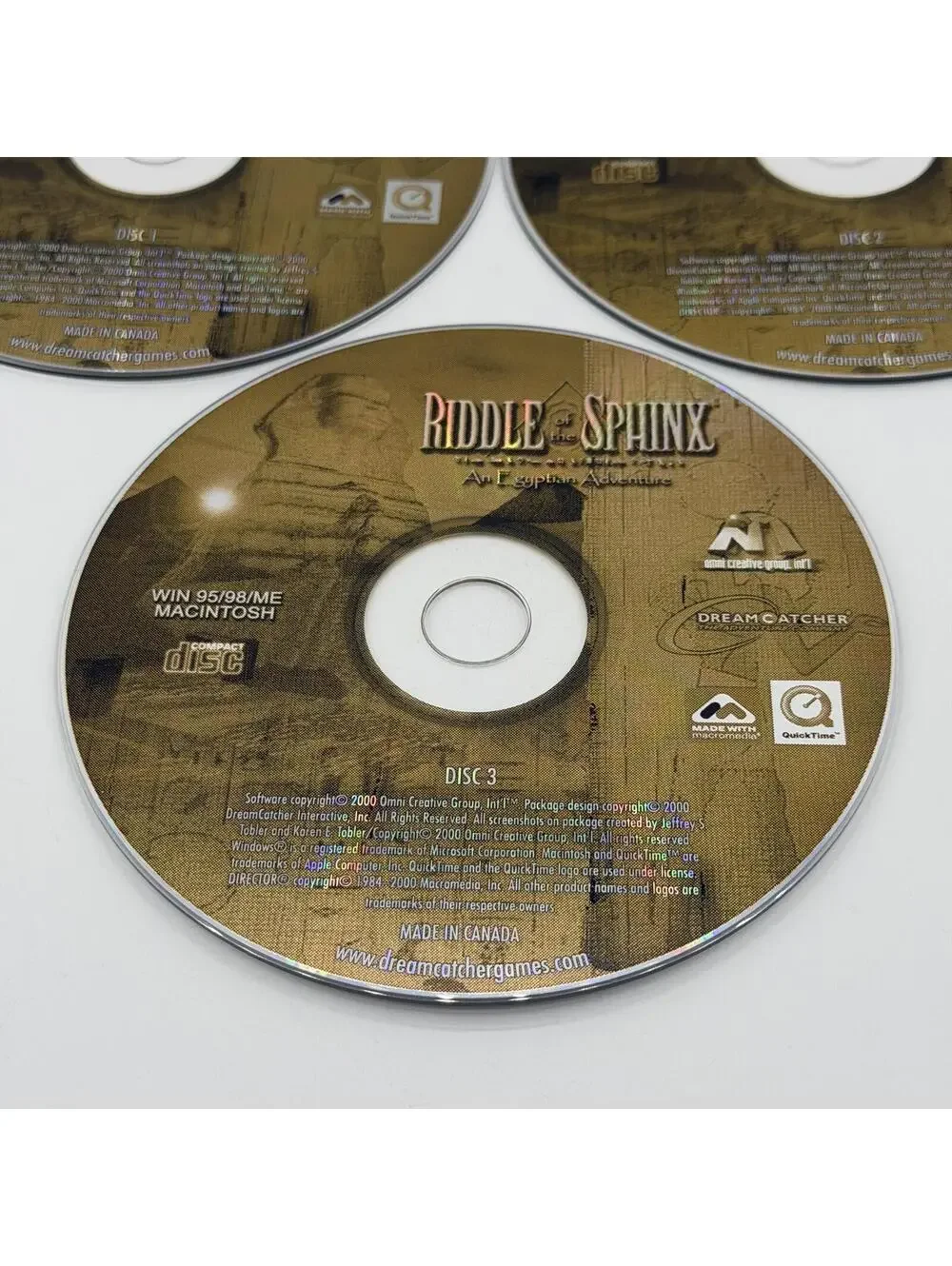 Riddle of the Sphinx An Egyptian Adventure - PC CD-ROM Video Game Disc Only